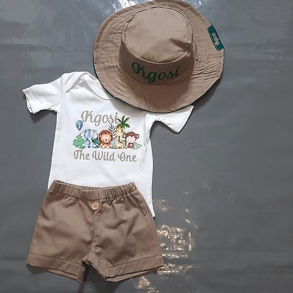 Product: Baby The wild one  trouser with personalised onesie or tshirt