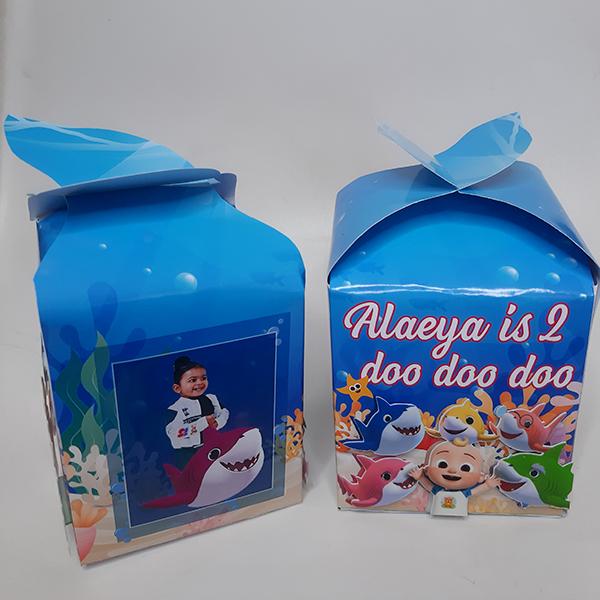 Product: Cocomelon Baby Shark Personalised Milk Box Party Pack