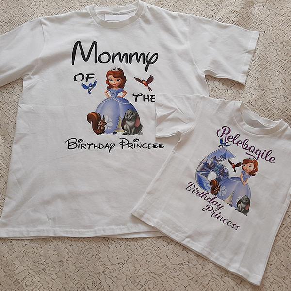 Product: Princess Sofia the first family personalised t-shirt