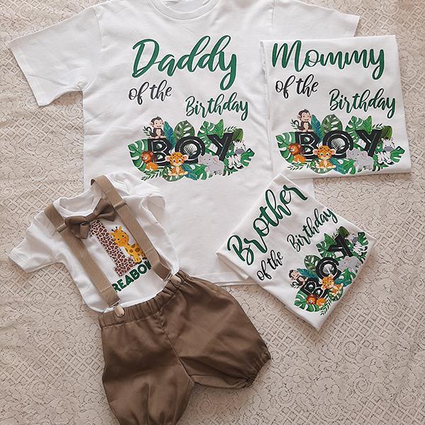 Product:  Wild one or Safari Family of the birthday boy T-shirt