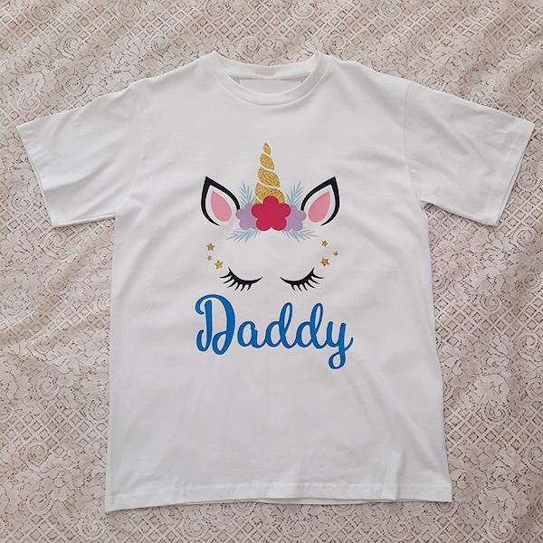 Product: Unicorn mommy or family personalised t-shirt