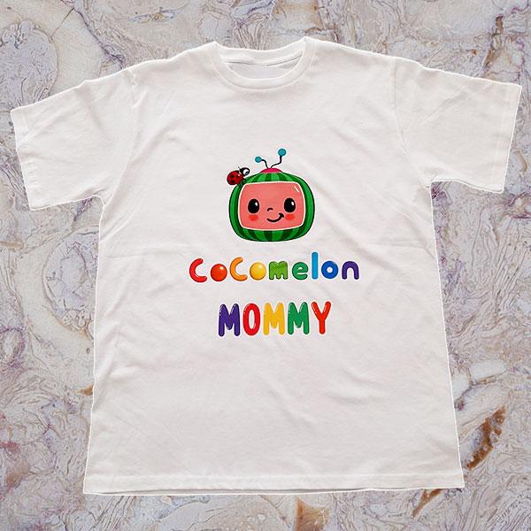 Product: Personalised Cocomelon matching family t-shirts for birthday or parties