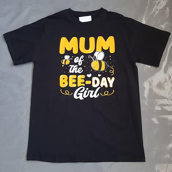 Product: Personalised bee-day girl family t-shirt