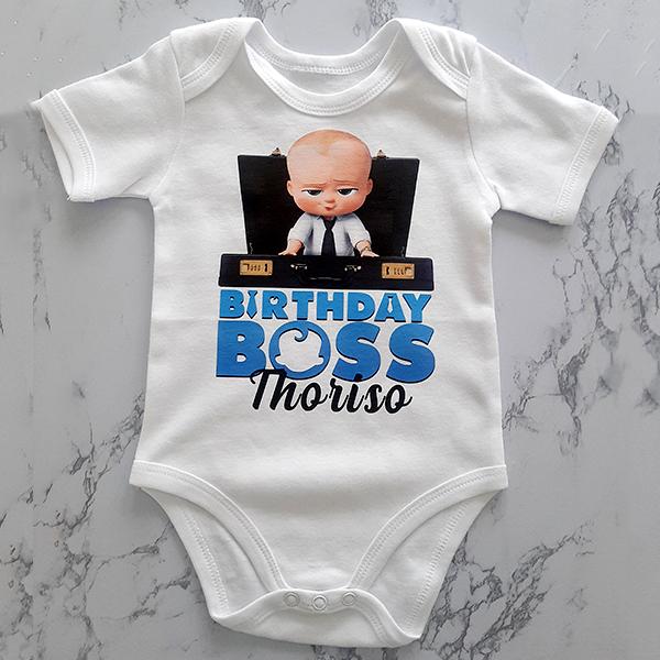 Boss baby personalised boss birthday with a name tshirt