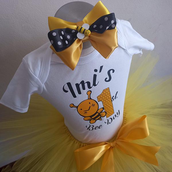 Product: It's my 1st bee day personalised t-shirt and tutu outfit